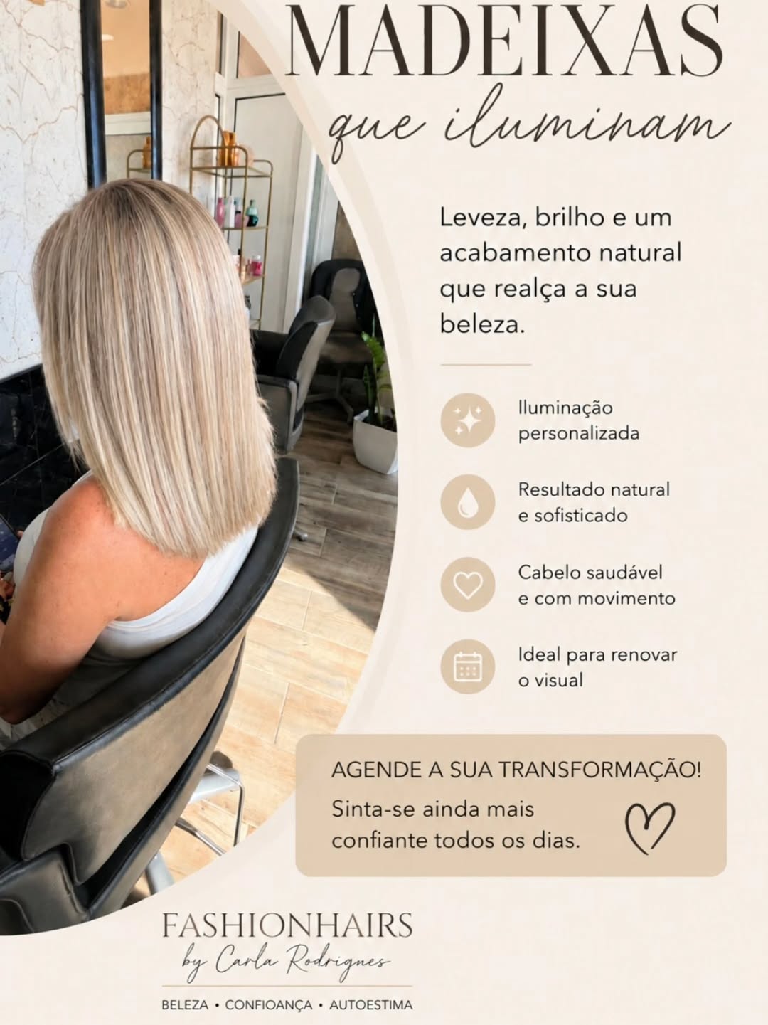 Madeixas que iluminam o cabelo
