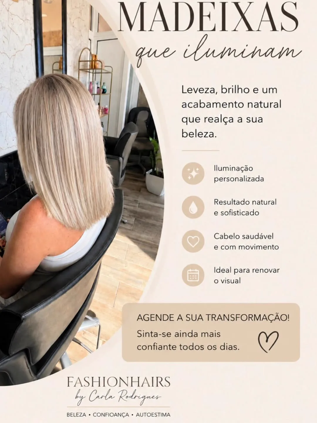 Madeixas que iluminam o cabelo
